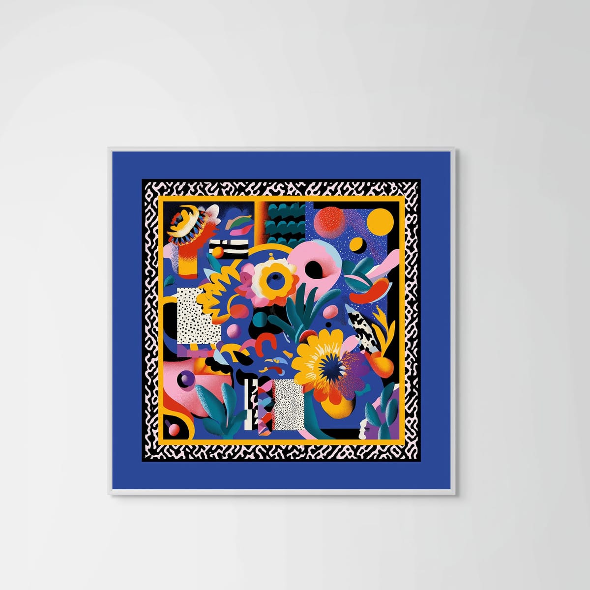 Electric Garden – white frame – no mount – Fringe Art Studio- Wall Art- Cairo Egypt