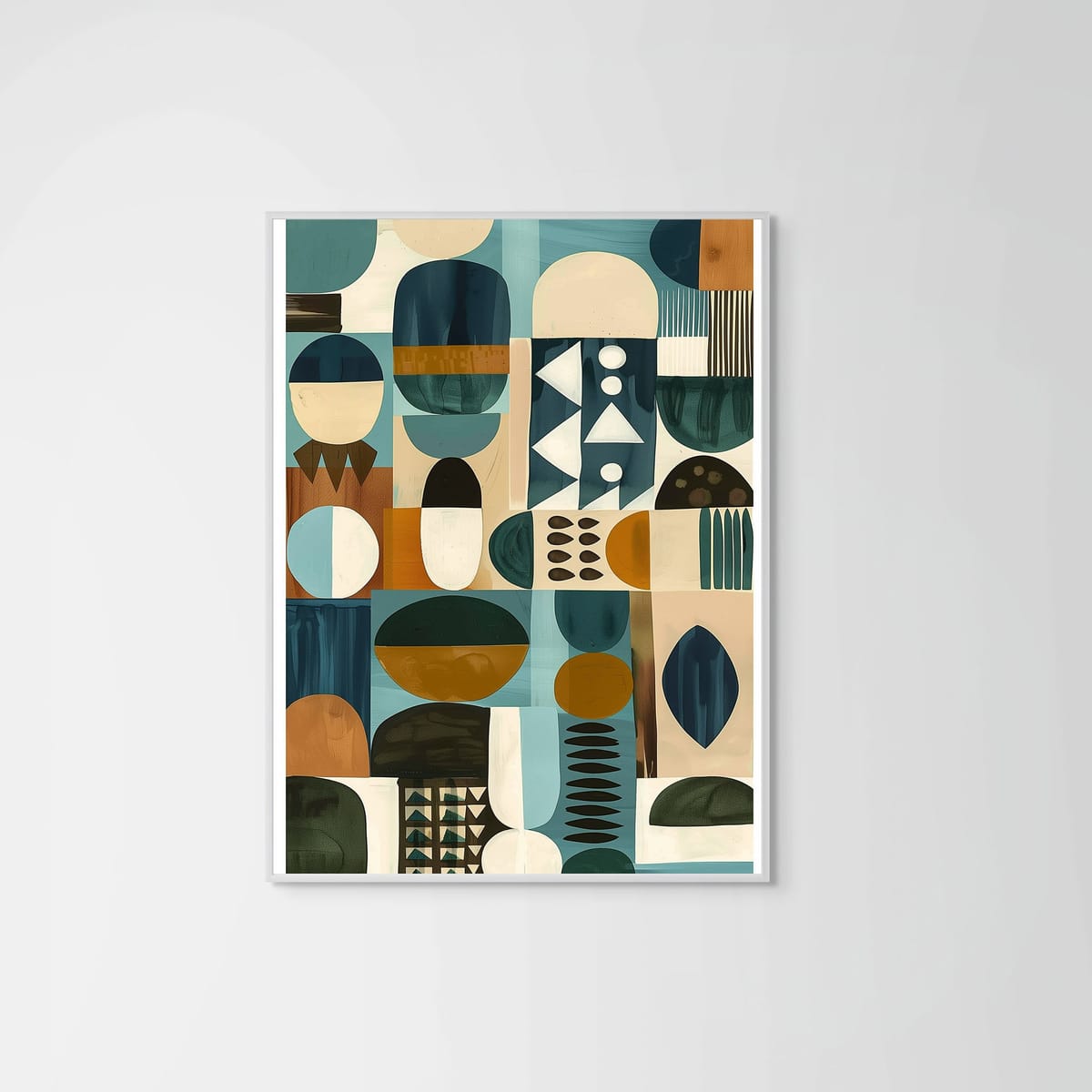 Axis I – white frame – no mount – Fringe Art Studio- Wall Art- Cairo Egypt