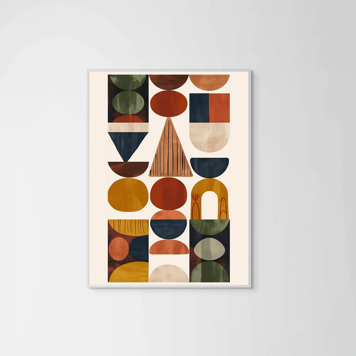 Earth II – white frame – no mount – Fringe Art Studio- Wall Art- Cairo Egypt