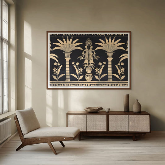 Golden Palms II – wall art in home – Fringe Art Studio- Wall Art- Cairo Egypt