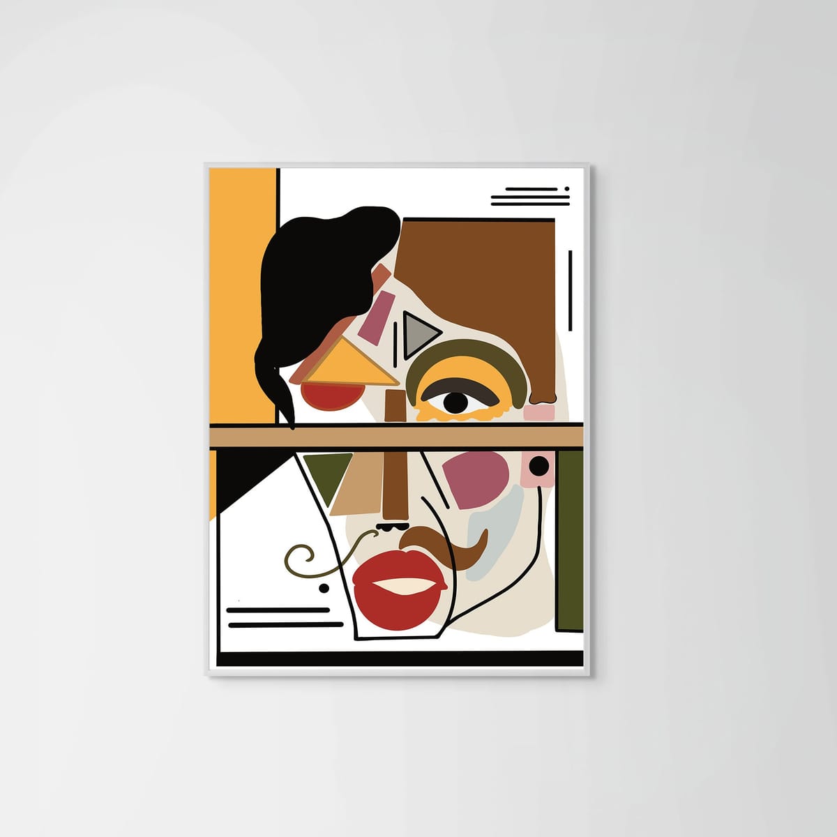 Jack – white frame – no mount – Fringe Art Studio- Wall Art- Cairo Egypt