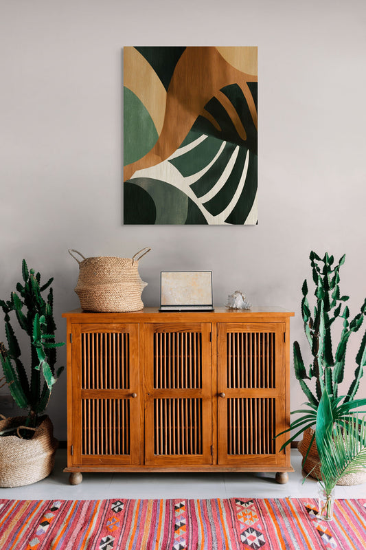 Abstract Botanical – wall art in home – Fringe Art Studio- Wall Art- Cairo Egypt