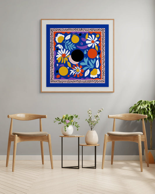 Spring Blues – wall art – Fringe Art Studio- Wall Art- Cairo Egypt