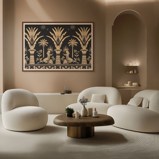 Golden Palms I – wall art in home – Fringe Art Studio- Wall Art- Cairo Egypt