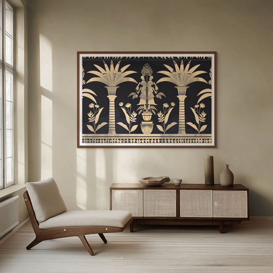 Golden Palms II – wall art in home – Fringe Art Studio- Wall Art- Cairo Egypt