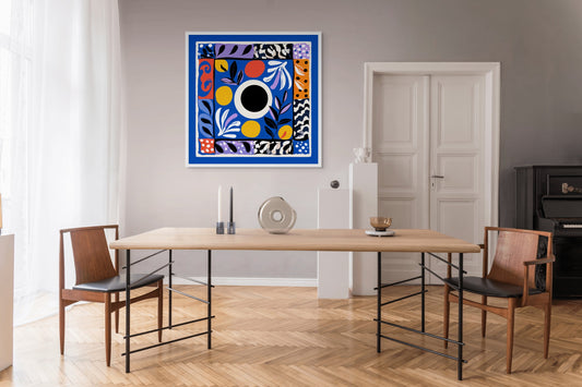 Autumn Blues – wall art – Fringe Art Studio- Wall Art- Cairo Egypt