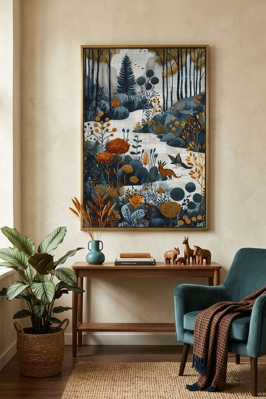 Winter Bambi – wall art in home – Fringe Art Studio- Wall Art- Cairo Egypt