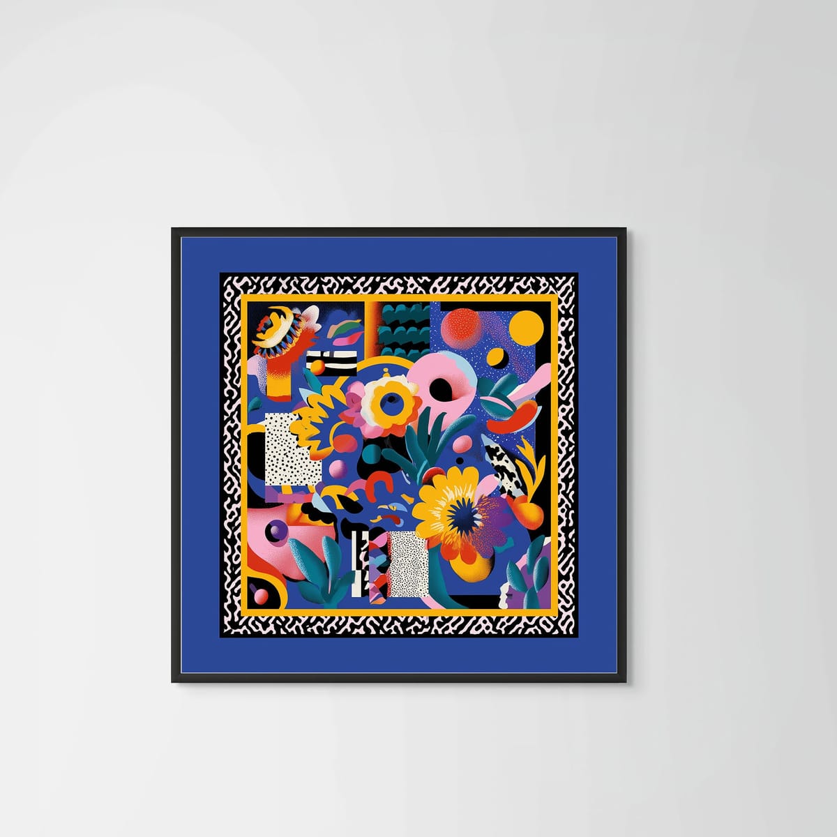Electric Garden – black frame – no mount – Fringe Art Studio- Wall Art- Cairo Egypt