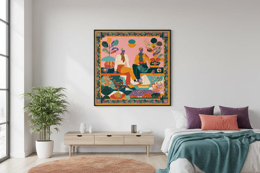 Sunset by the Nile – wall art in home – Fringe Art Studio- Wall Art- Cairo Egypt