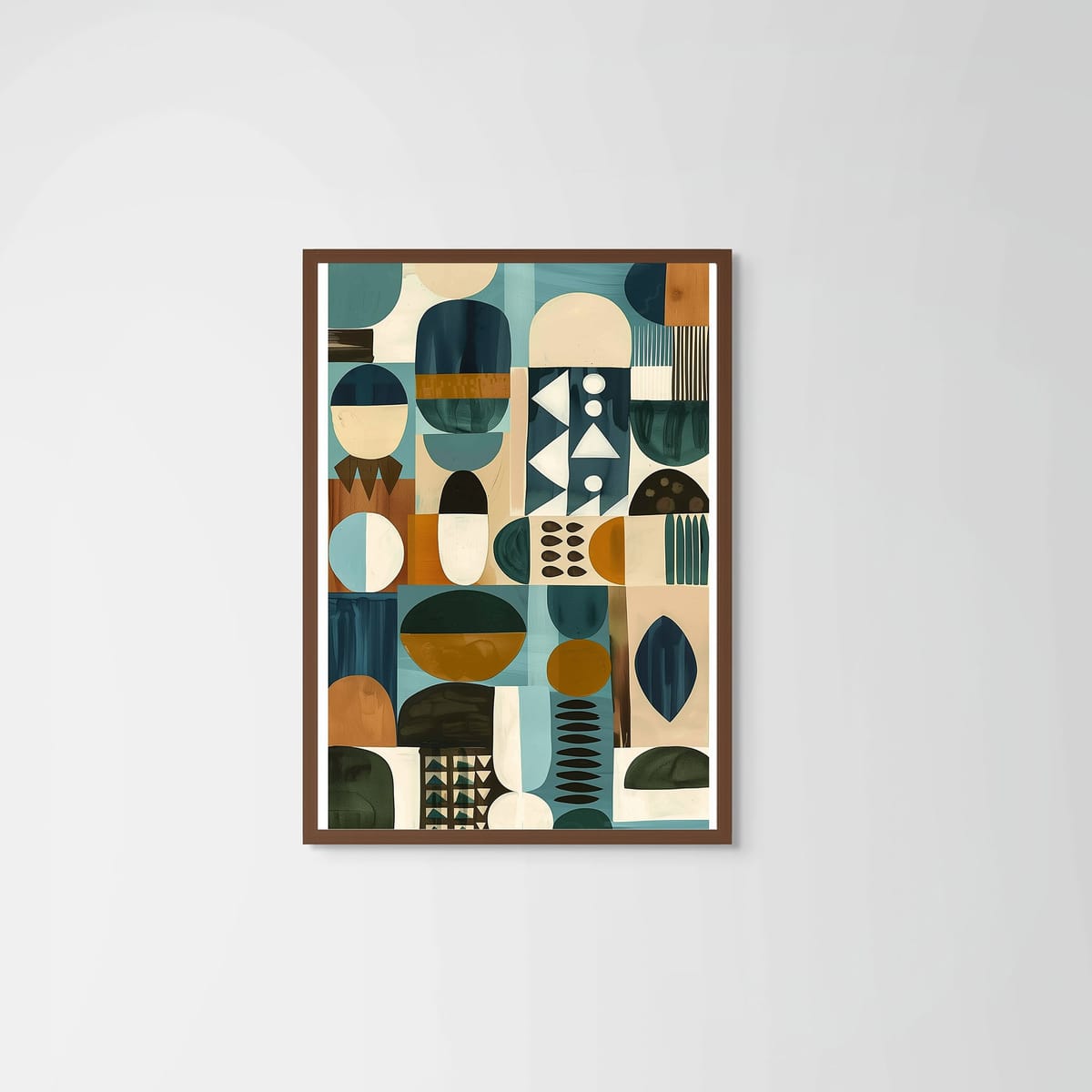 Axis I – dark wood frame – no mount – Fringe Art Studio- Wall Art- Cairo Egypt