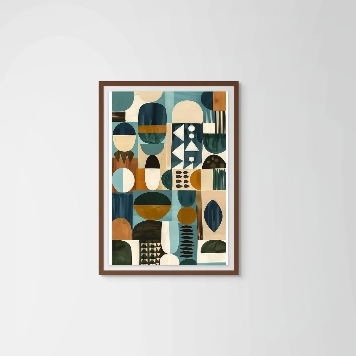 Axis I – dark wood frame – framed art print – Fringe Art Studio- Wall Art- Cairo Egypt