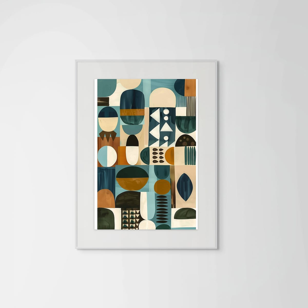 Axis I – white frame – framed art print – Fringe Art Studio- Wall Art- Cairo Egypt