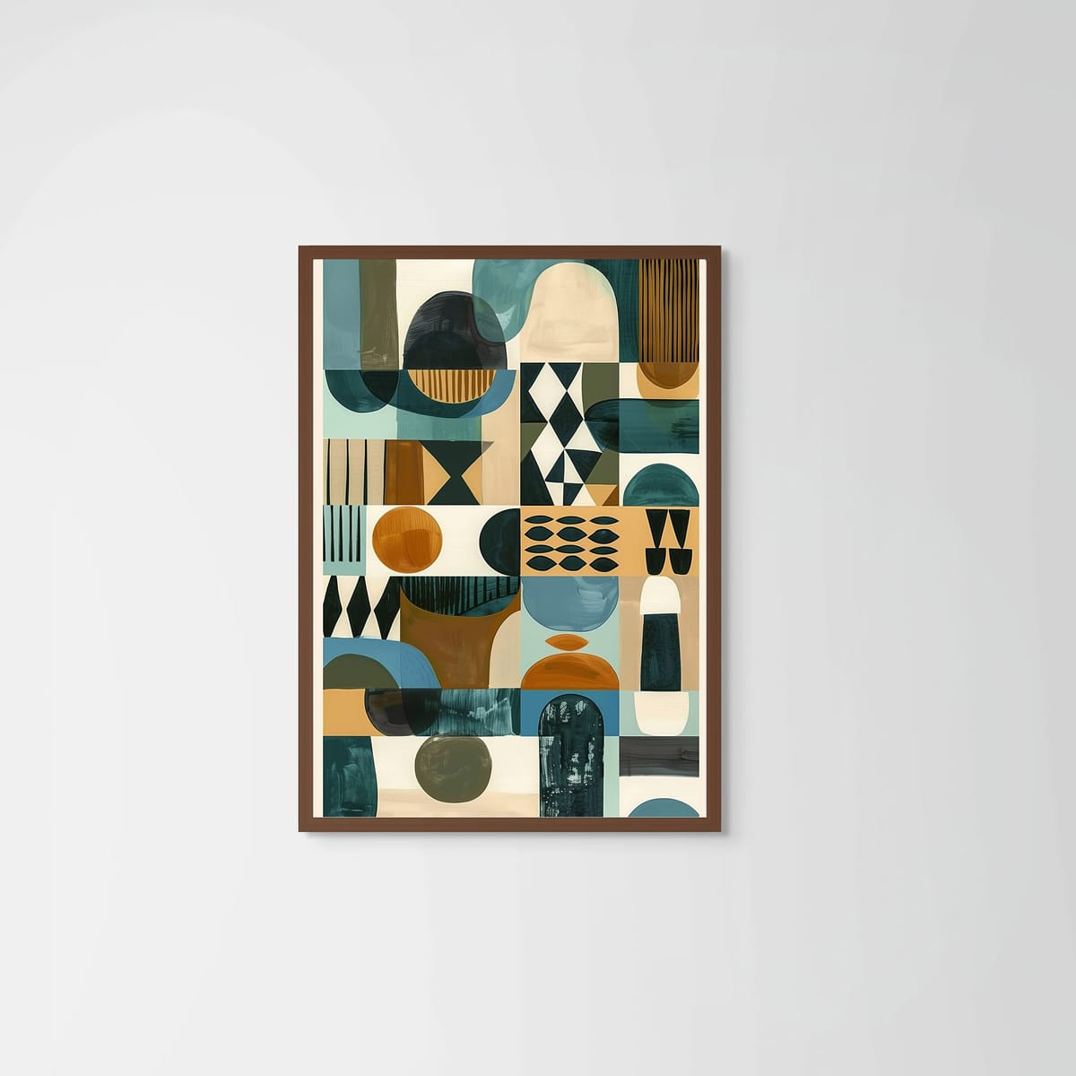 Axis II – dark wood frame – no mount – Fringe Art Studio- Wall Art- Cairo Egypt