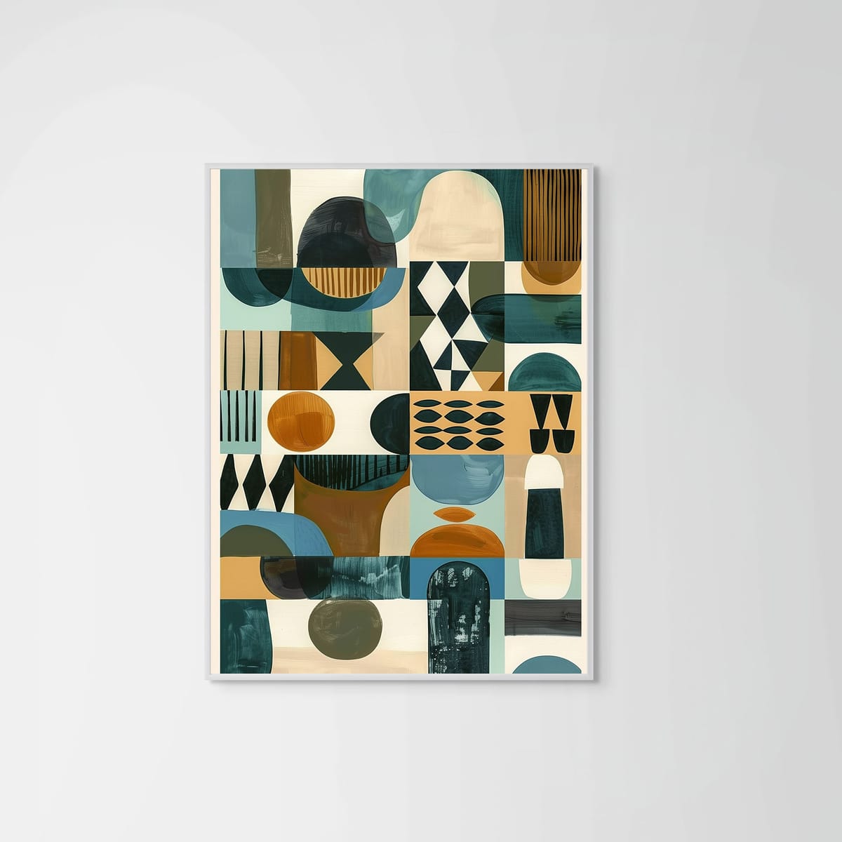 Axis II – white frame – no mount – Fringe Art Studio- Wall Art- Cairo Egypt