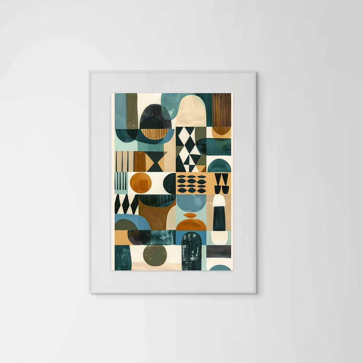Axis II – white frame – framed art print – Fringe Art Studio- Wall Art- Cairo Egypt