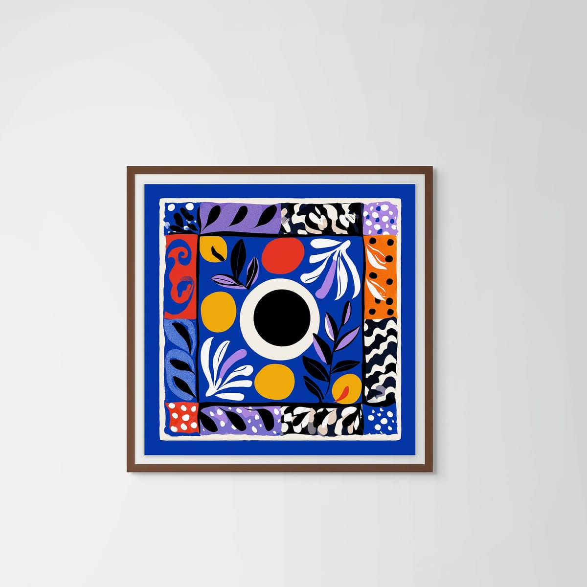 Autumn Blues – dark wood frame – framed art print – Fringe Art Studio- Wall Art- Cairo Egypt