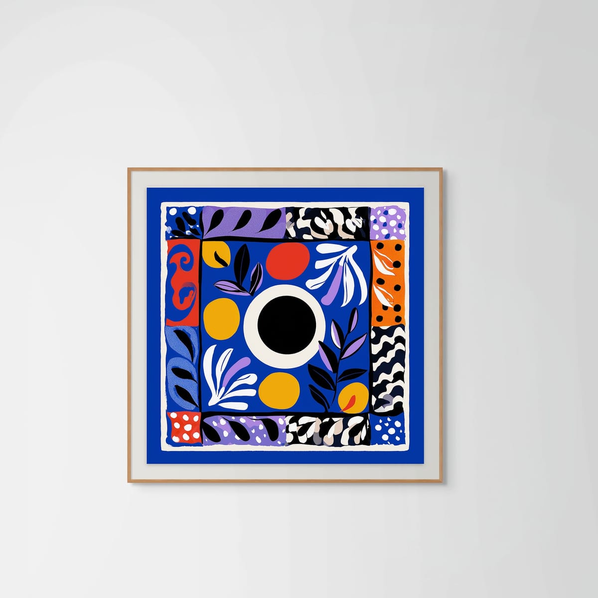Autumn Blues – natural wood frame – framed art print – Fringe Art Studio- Wall Art- Cairo Egypt