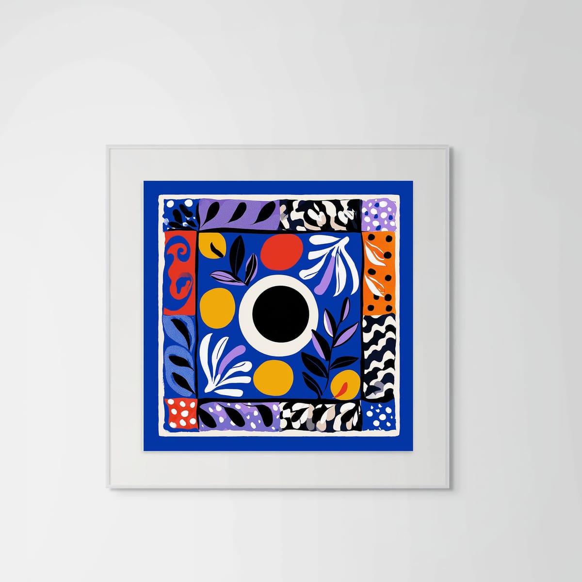 Autumn Blues – white frame – framed art print – Fringe Art Studio- Wall Art- Cairo Egypt