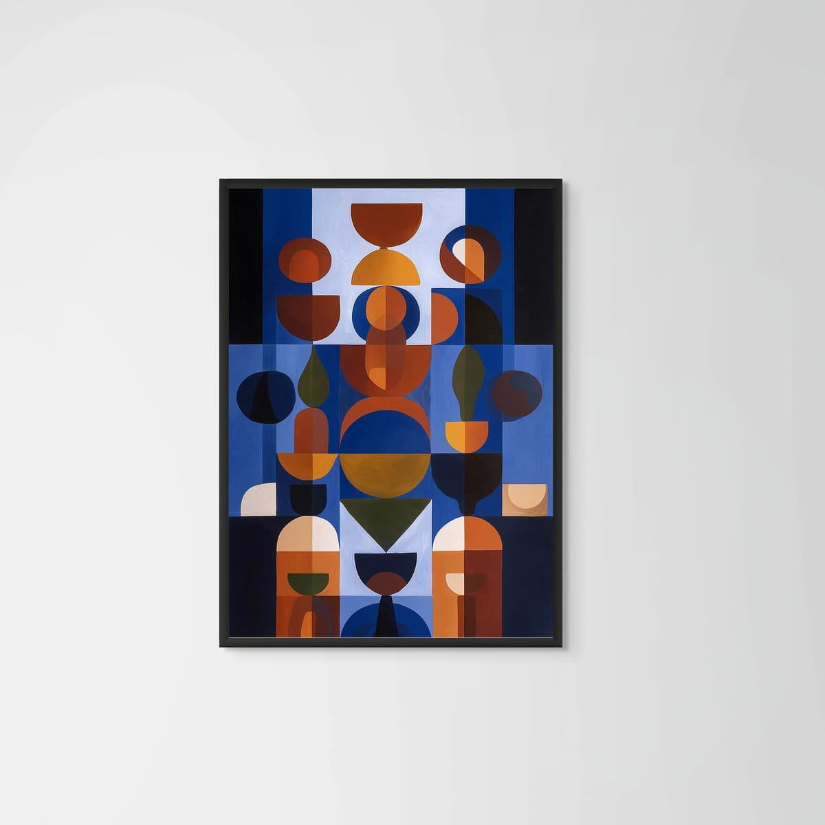 Blue I – black frame – no mount – Fringe Art Studio- Wall Art- Cairo Egypt