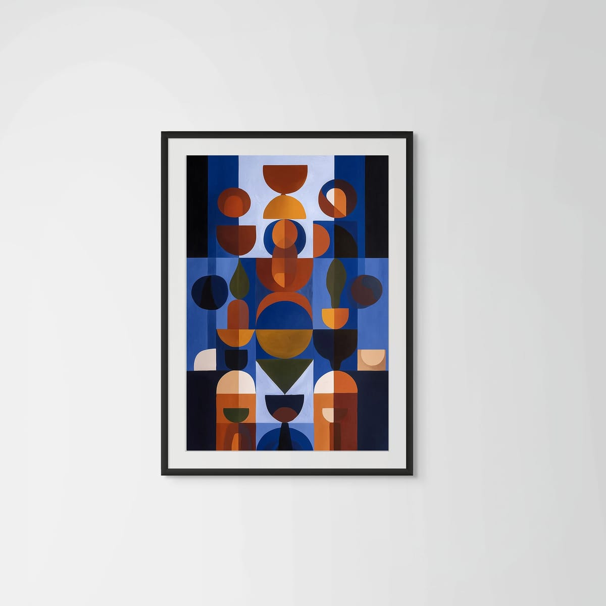 Blue I – black frame – framed art print – Fringe Art Studio- Wall Art- Cairo Egypt