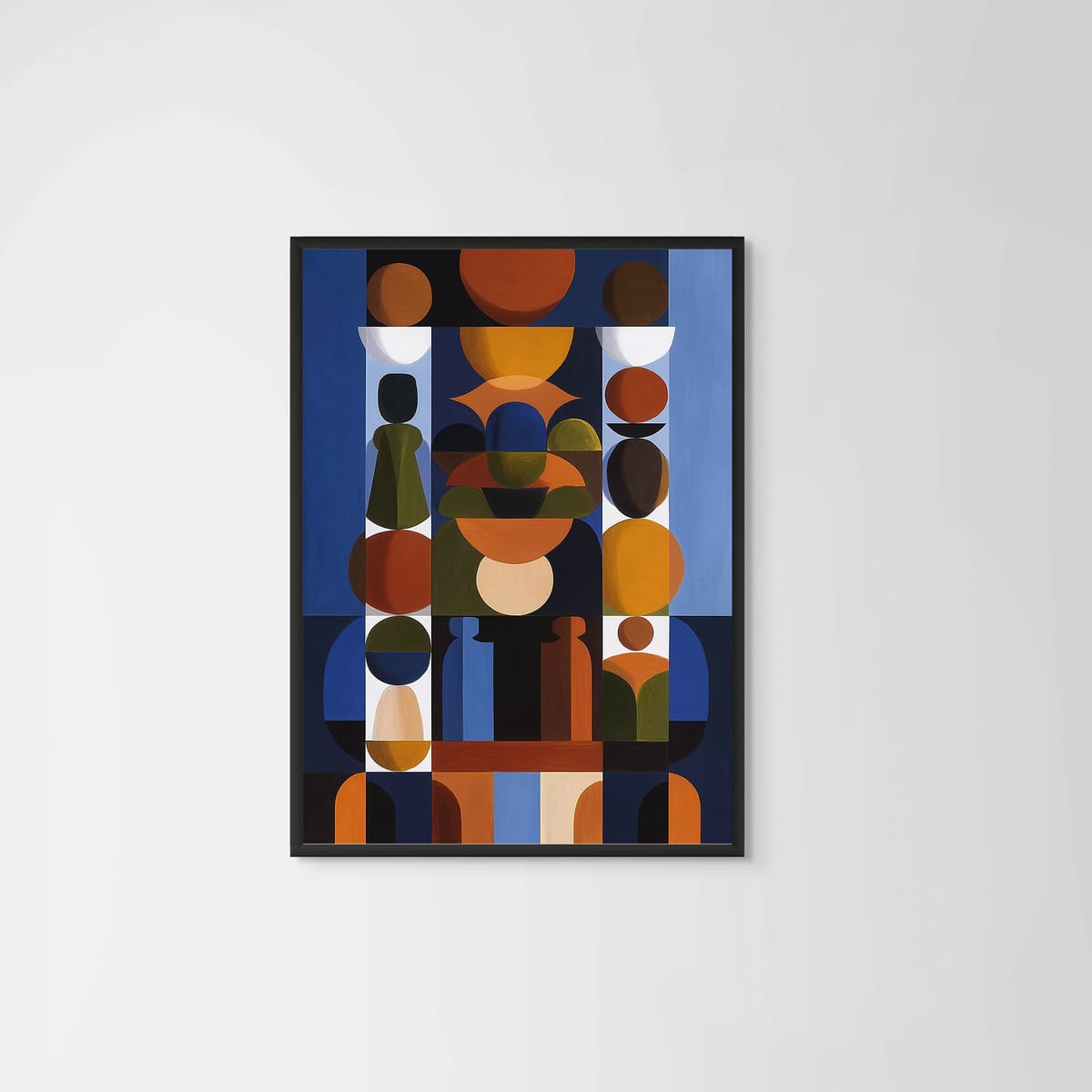 Blue II – black frame – no mount – Fringe Art Studio- Wall Art- Cairo Egypt