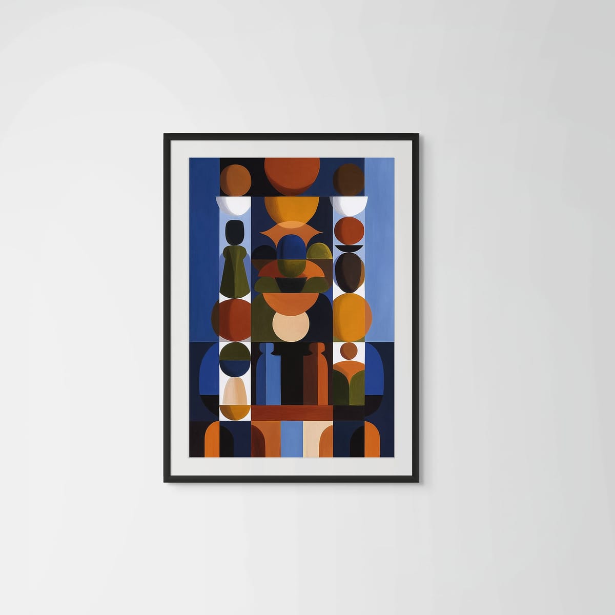 Blue II – black frame – framed art print – Fringe Art Studio- Wall Art- Cairo Egypt