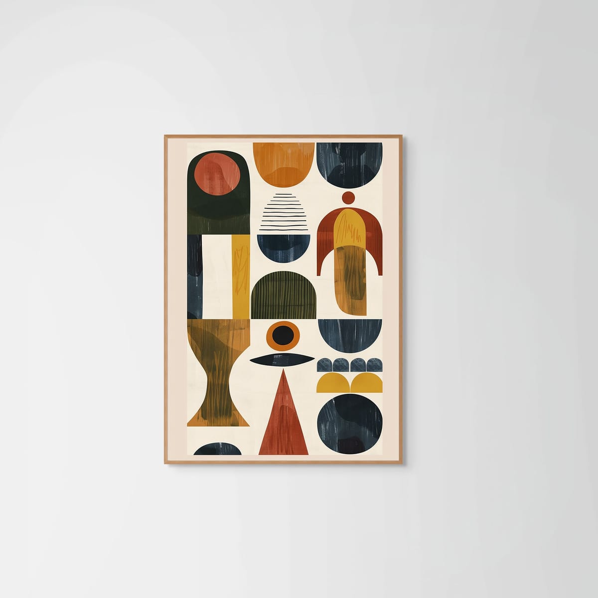 Earth I – natural wood frame – no mount – Fringe Art Studio- Wall Art- Cairo Egypt