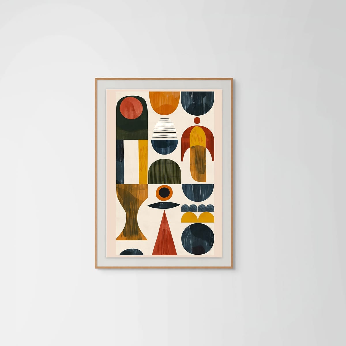 Earth I – natural wood frame – framed art print – Fringe Art Studio- Wall Art- Cairo Egypt