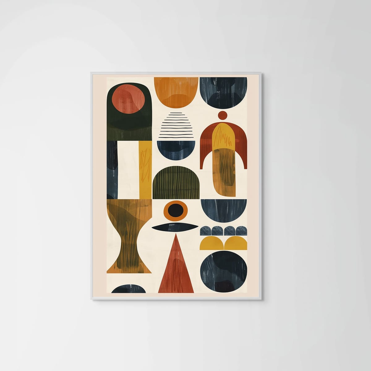 Earth I – white frame – no mount – Fringe Art Studio- Wall Art- Cairo Egypt