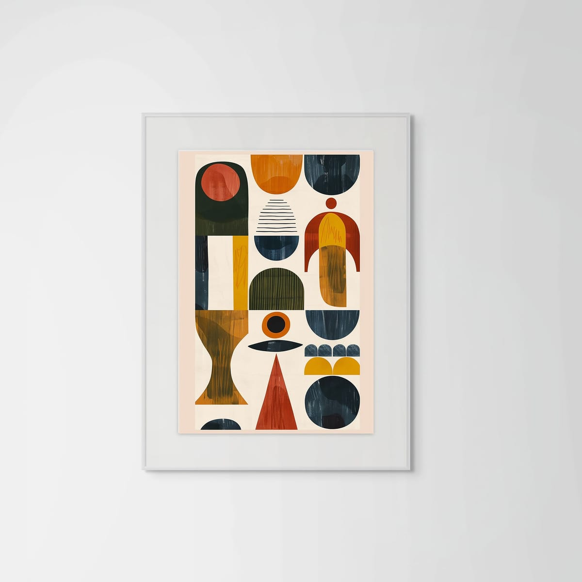 Earth I – white frame – framed art print – Fringe Art Studio- Wall Art- Cairo Egypt