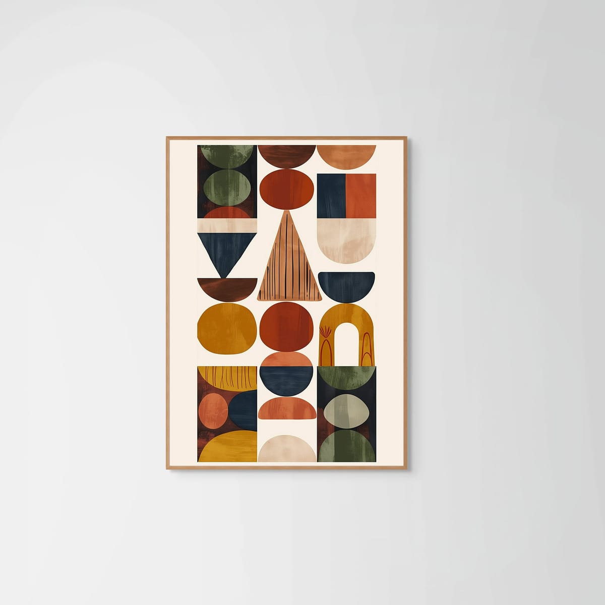 Earth II – natural wood frame – no mount – Fringe Art Studio- Wall Art- Cairo Egypt