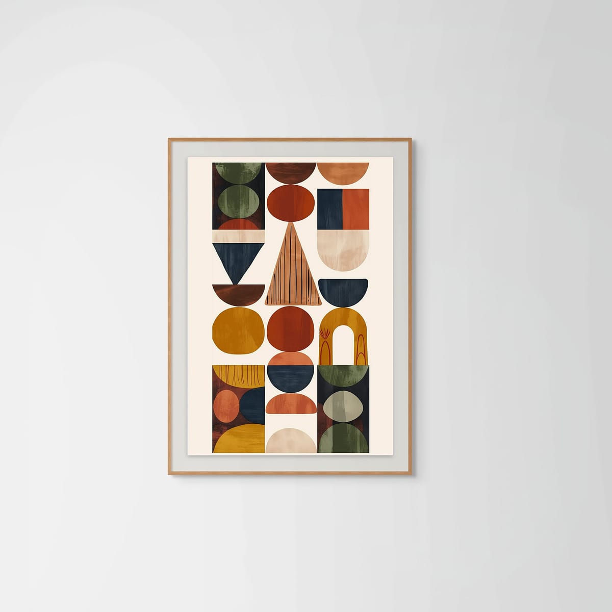 Earth II – natural wood frame – framed art print – Fringe Art Studio- Wall Art- Cairo Egypt