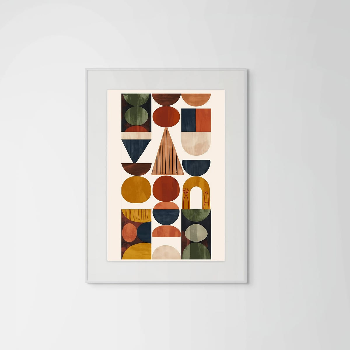 Earth II – white frame – framed art print – Fringe Art Studio- Wall Art- Cairo Egypt