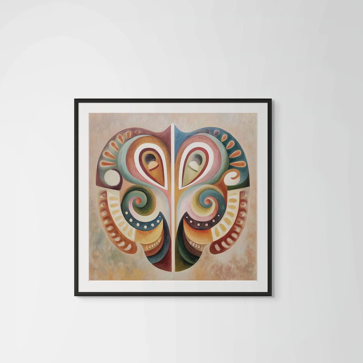 Mask I – black frame – framed art print – Fringe Art Studio- Wall Art- Cairo Egypt