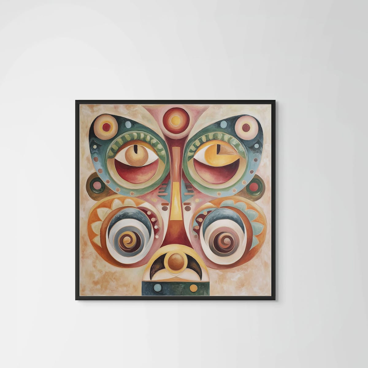 Mask II – black frame – no mount – Fringe Art Studio- Wall Art- Cairo Egypt