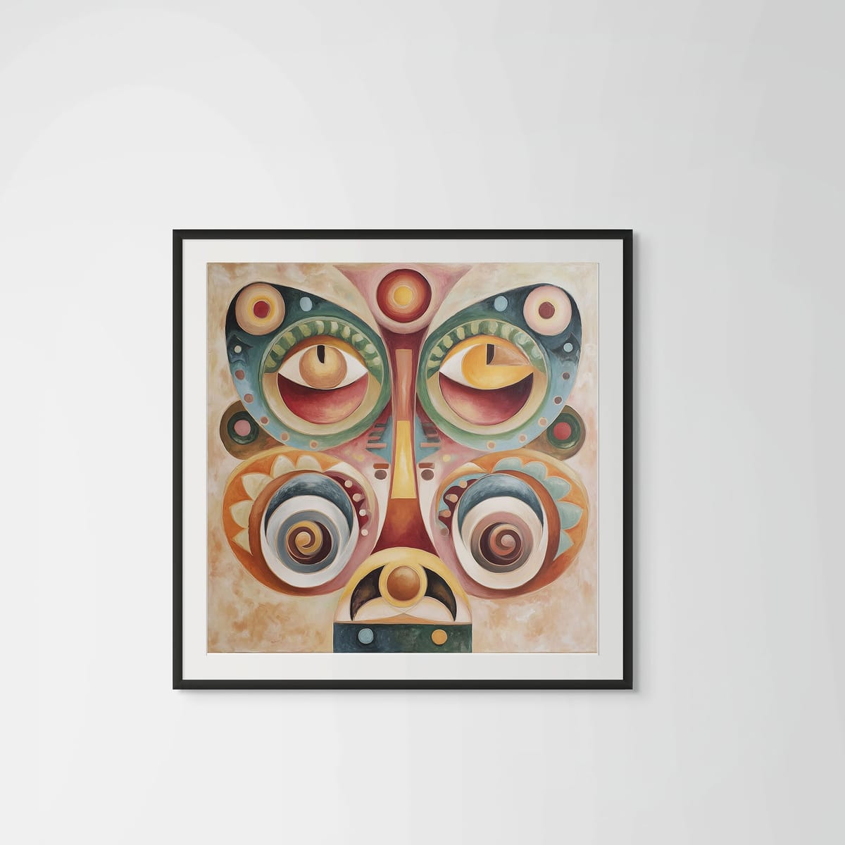 Mask II – black frame – framed art print – Fringe Art Studio- Wall Art- Cairo Egypt