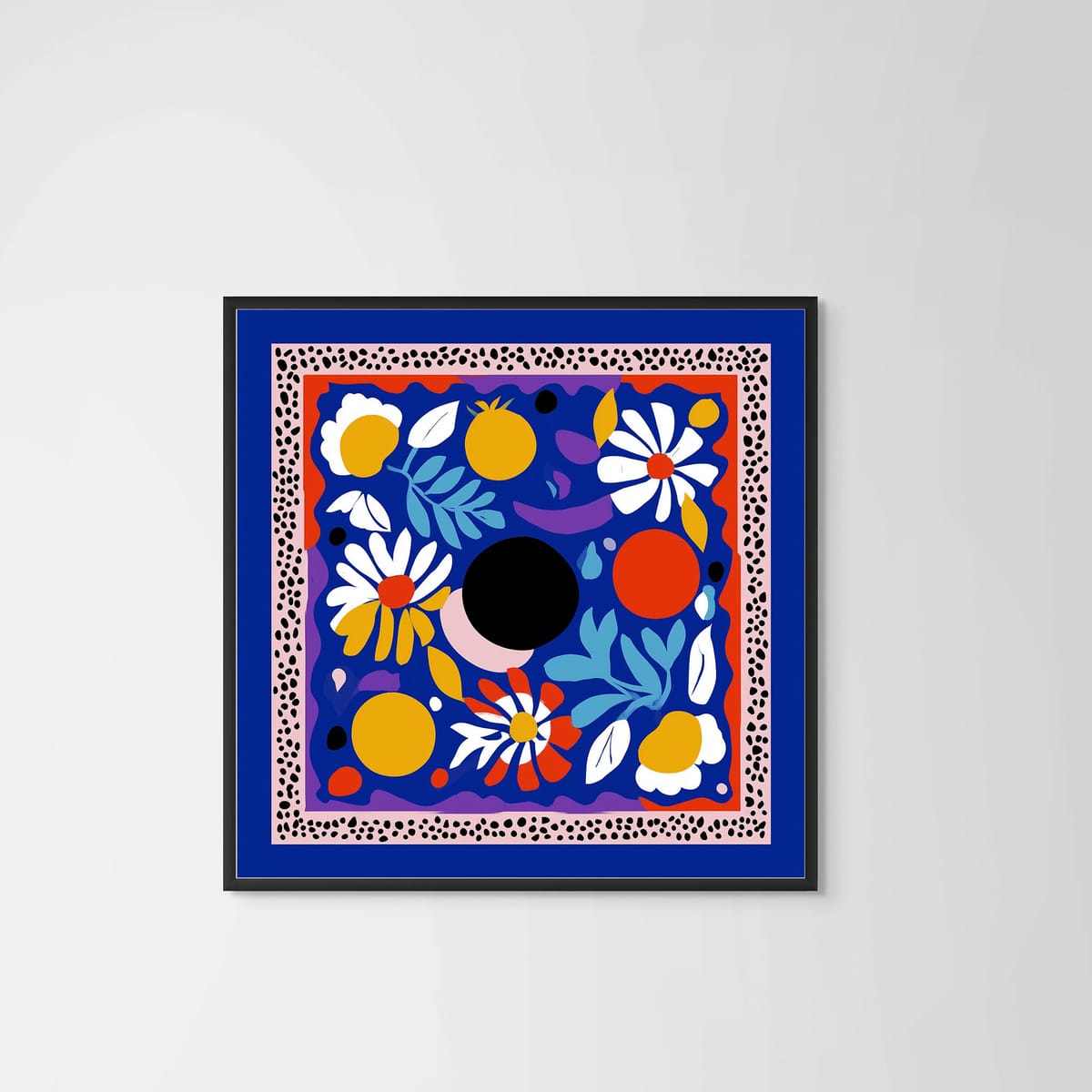 Spring Blues – black frame – no mount – Fringe Art Studio- Wall Art- Cairo Egypt