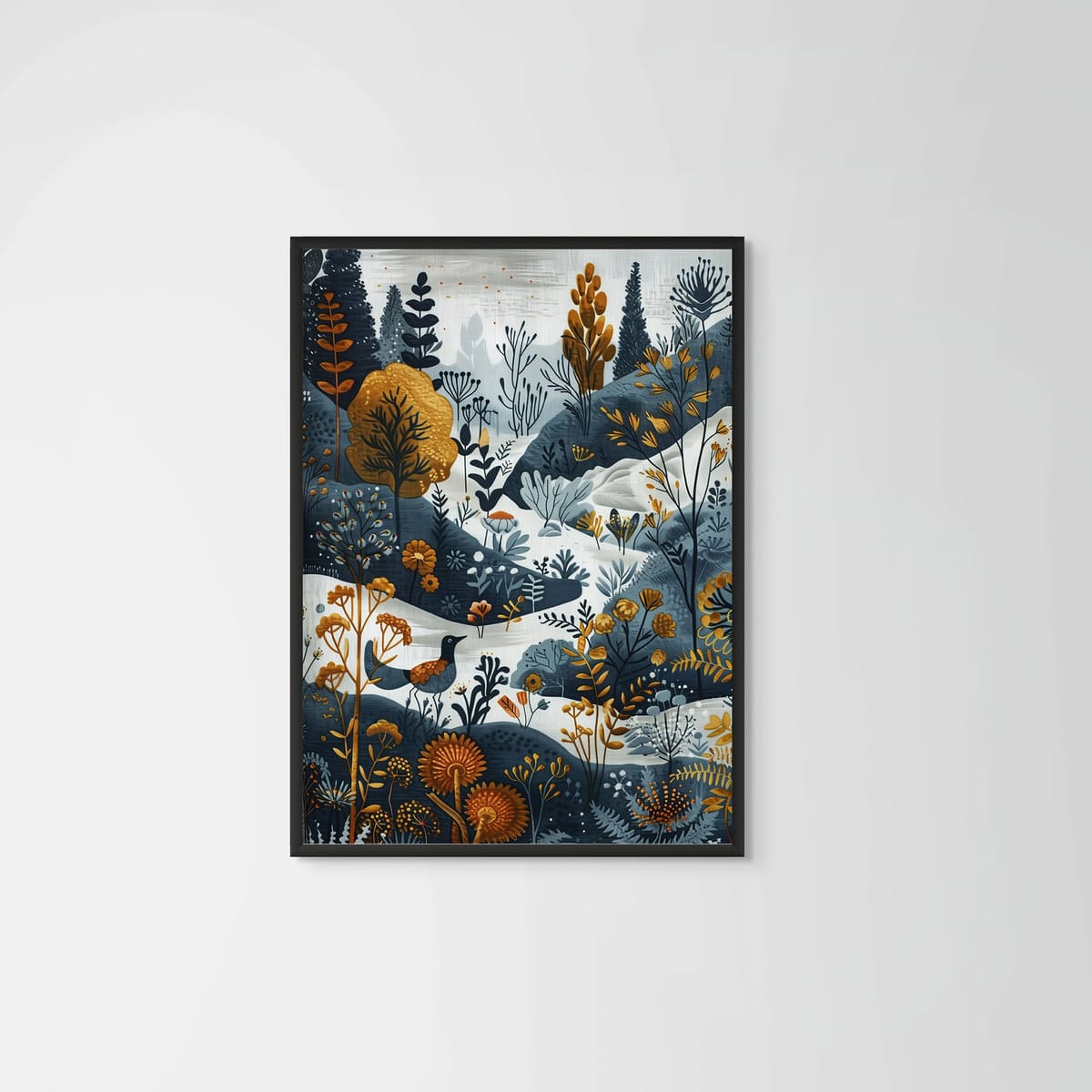 Winter Eagle – black frame – no mount – Fringe Art Studio- Wall Art- Cairo Egypt