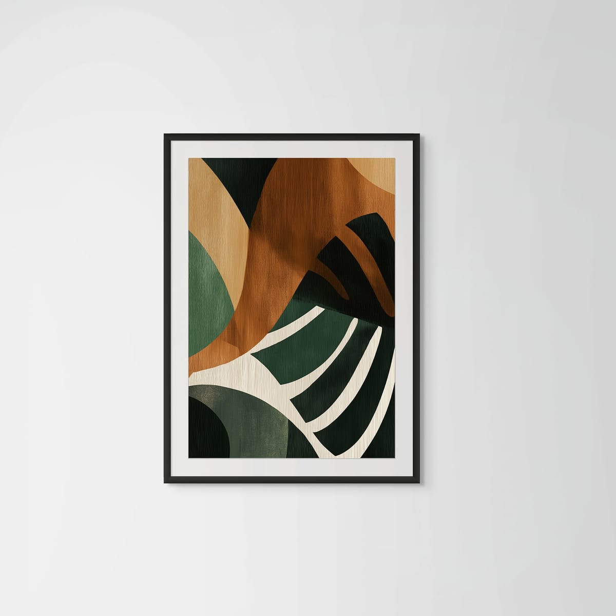 Abstract Botanical – black frame – framed art print – Fringe Art Studio- Wall Art- Cairo Egypt