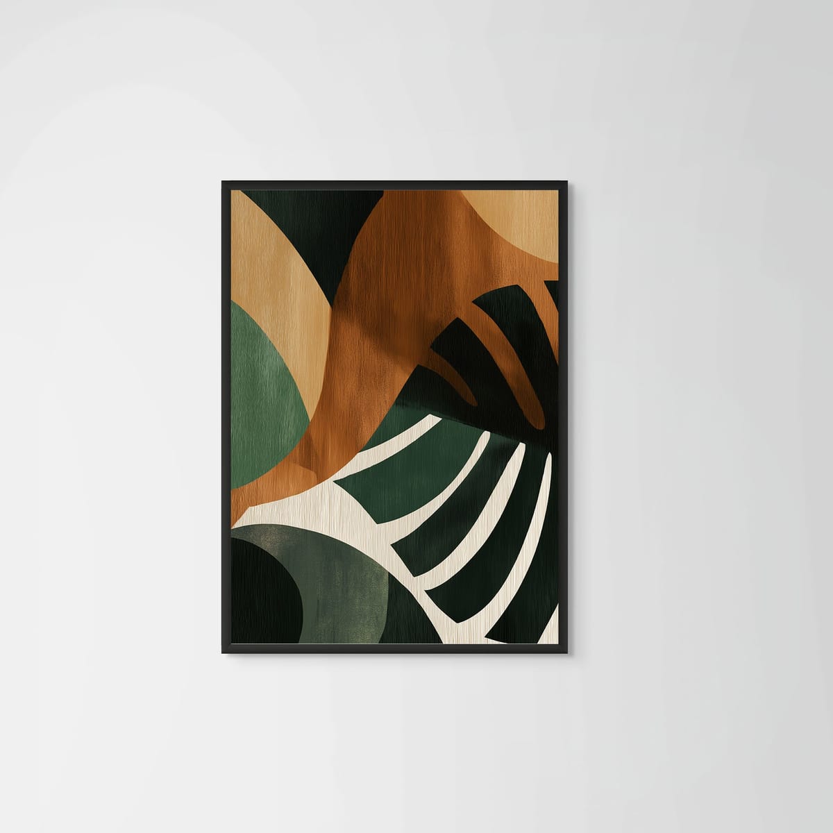 Abstract Botanical – black frame – no mount – Fringe Art Studio- Wall Art- Cairo Egypt