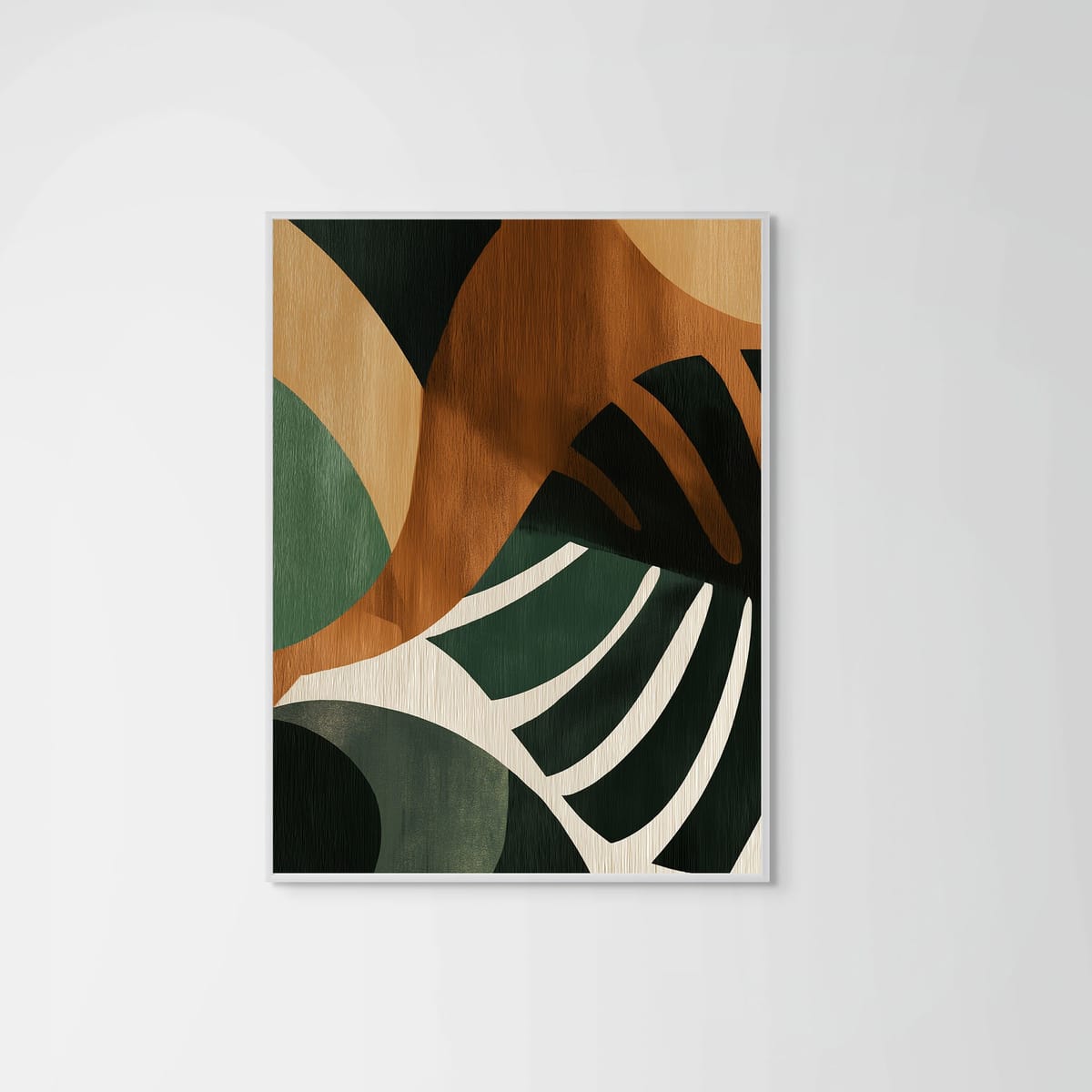 Abstract Botanical – white frame – no mount – Fringe Art Studio- Wall Art- Cairo Egypt