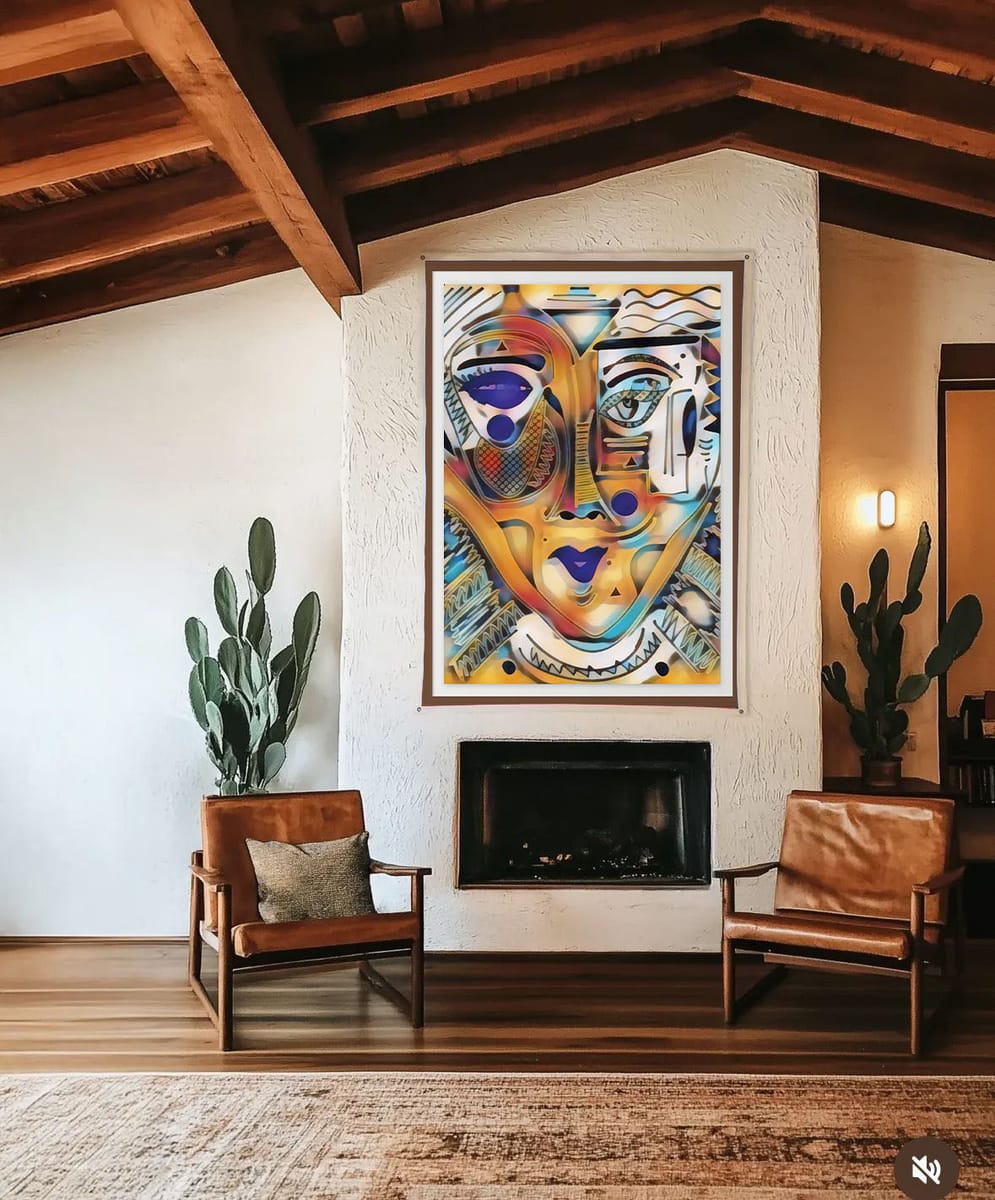 Desert Woman – wall art in home – Fringe Art Studio- Wall Art- Cairo Egypt