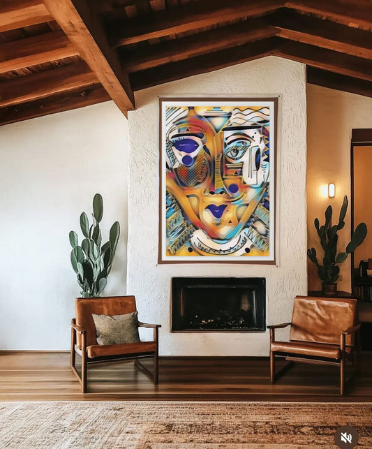 Desert Woman – wall art in home – Fringe Art Studio- Wall Art- Cairo Egypt