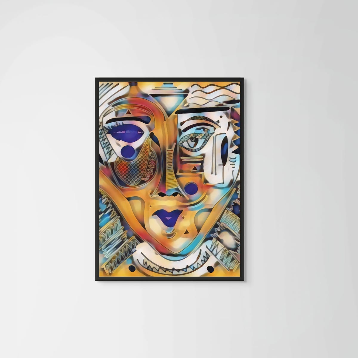 Desert Woman – black frame – no mount – Fringe Art Studio- Wall Art- Cairo Egypt