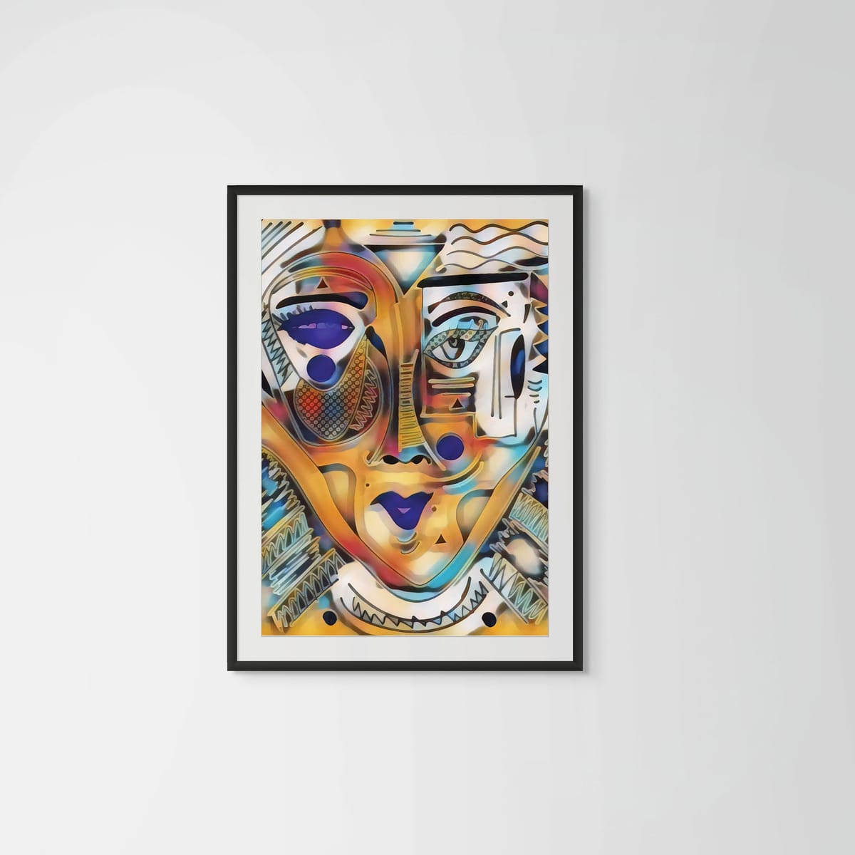 Desert Woman – black frame – framed art print – Fringe Art Studio- Wall Art- Cairo Egypt
