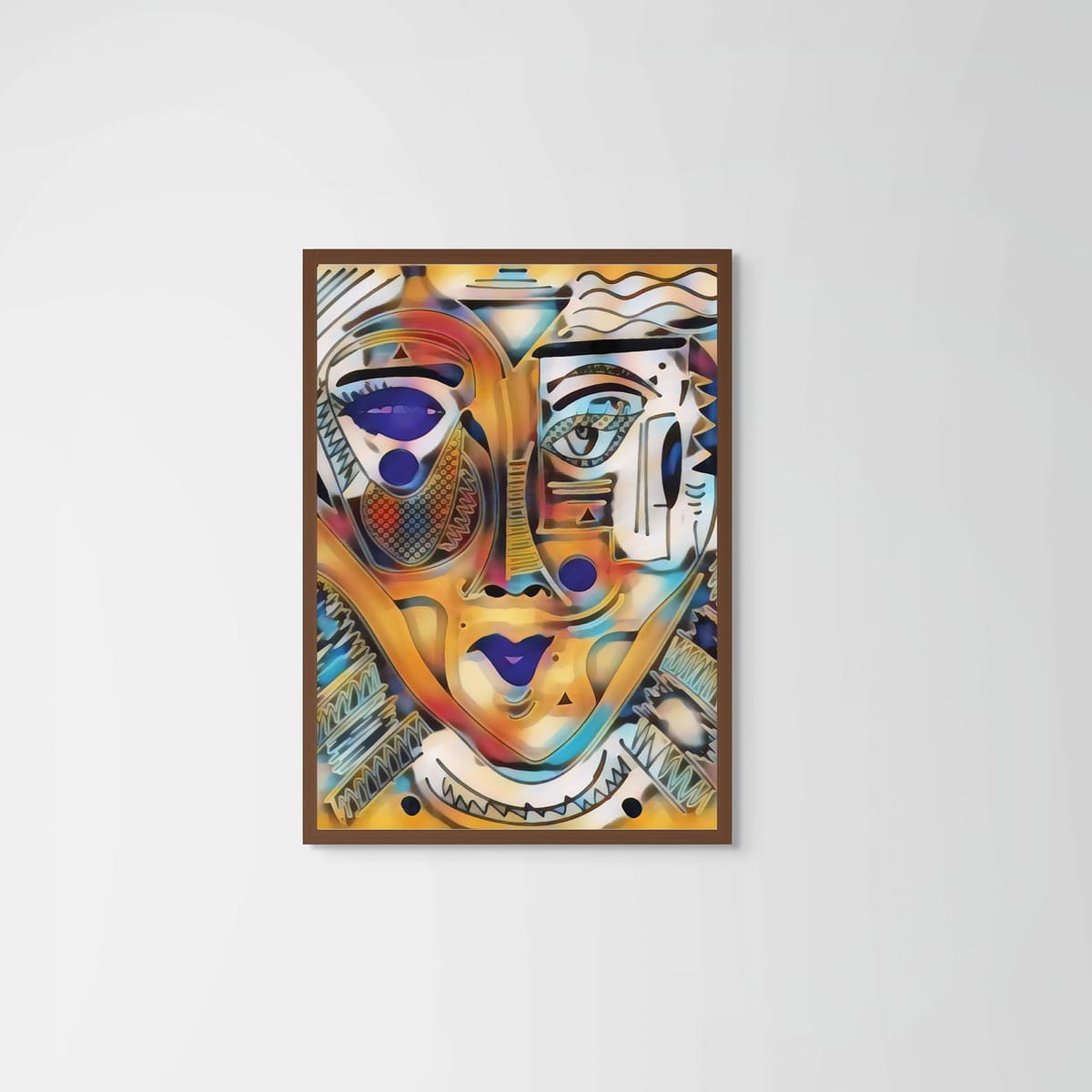 Desert Woman – dark wood frame – no mount – Fringe Art Studio- Wall Art- Cairo Egypt