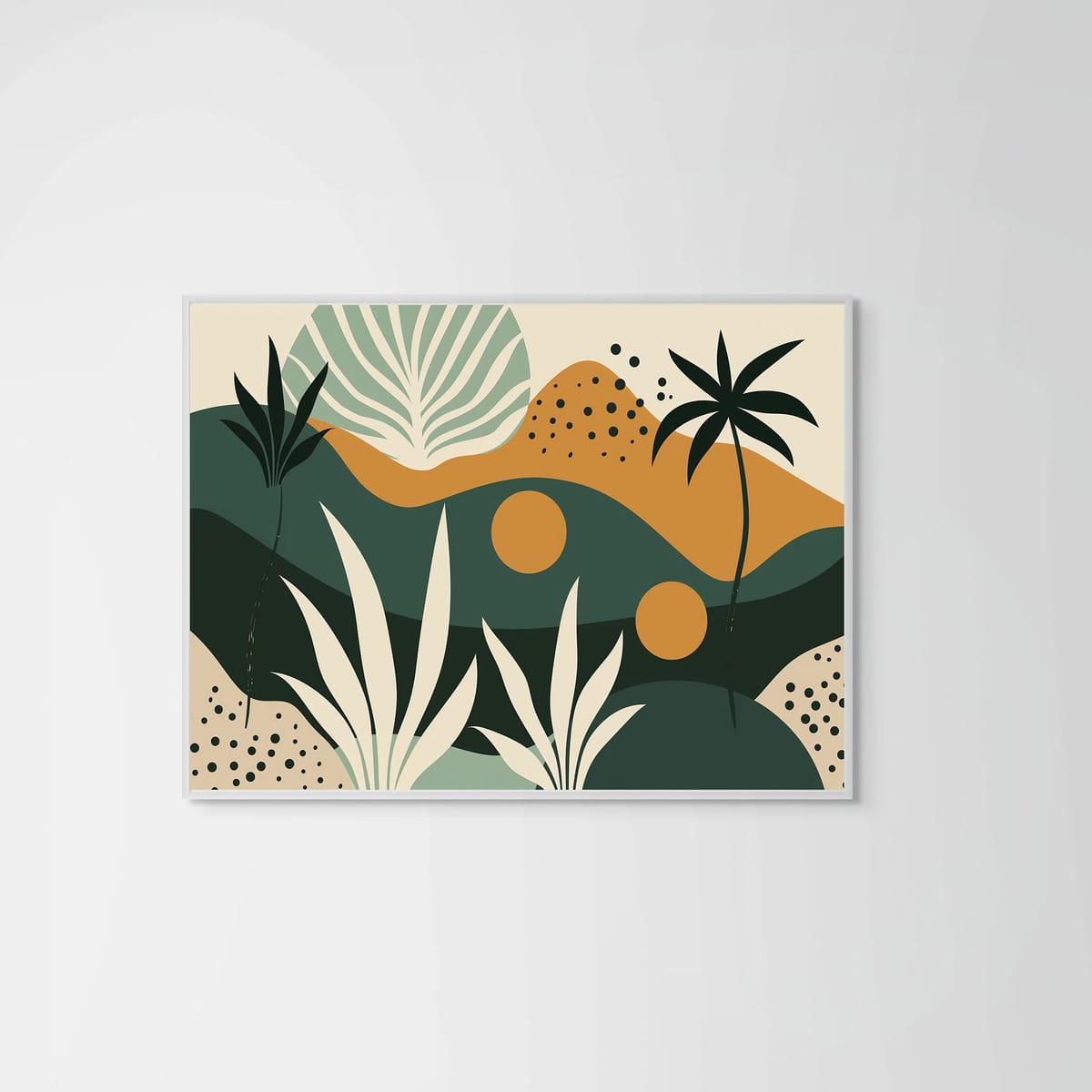 Dunes – white frame – no mount – Fringe Art Studio- Wall Art- Cairo Egypt