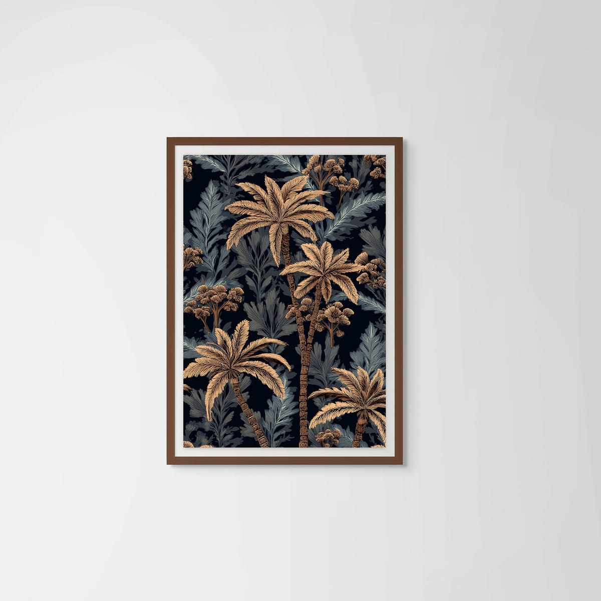 Golden Forest I – dark wood frame – framed art print – Fringe Art Studio- Wall Art- Cairo Egypt