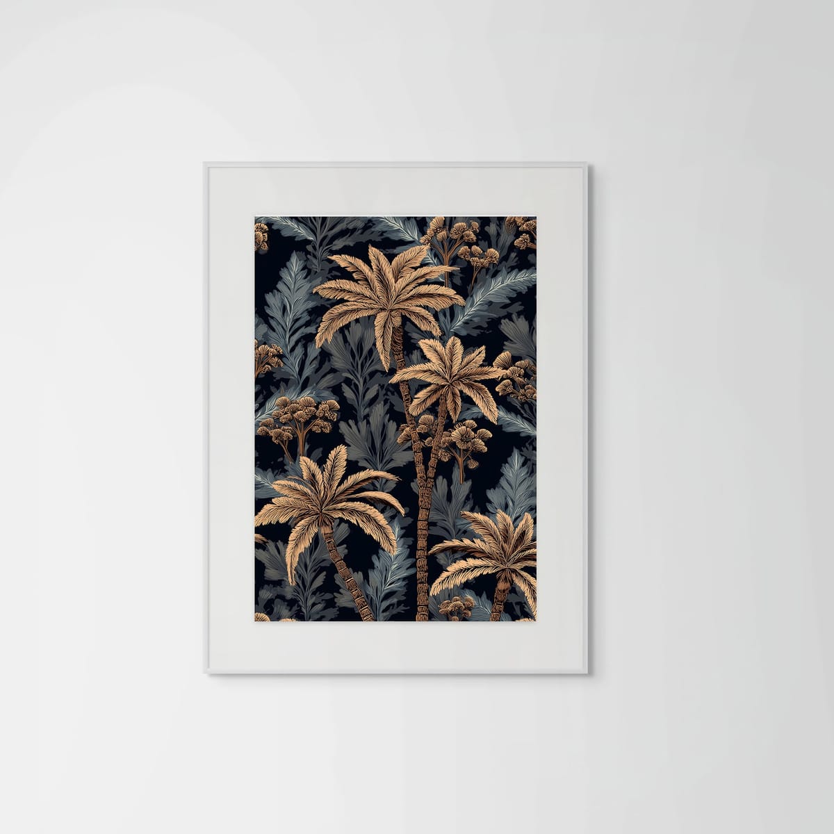 Golden Forest I – white frame – framed art print – Fringe Art Studio- Wall Art- Cairo Egypt