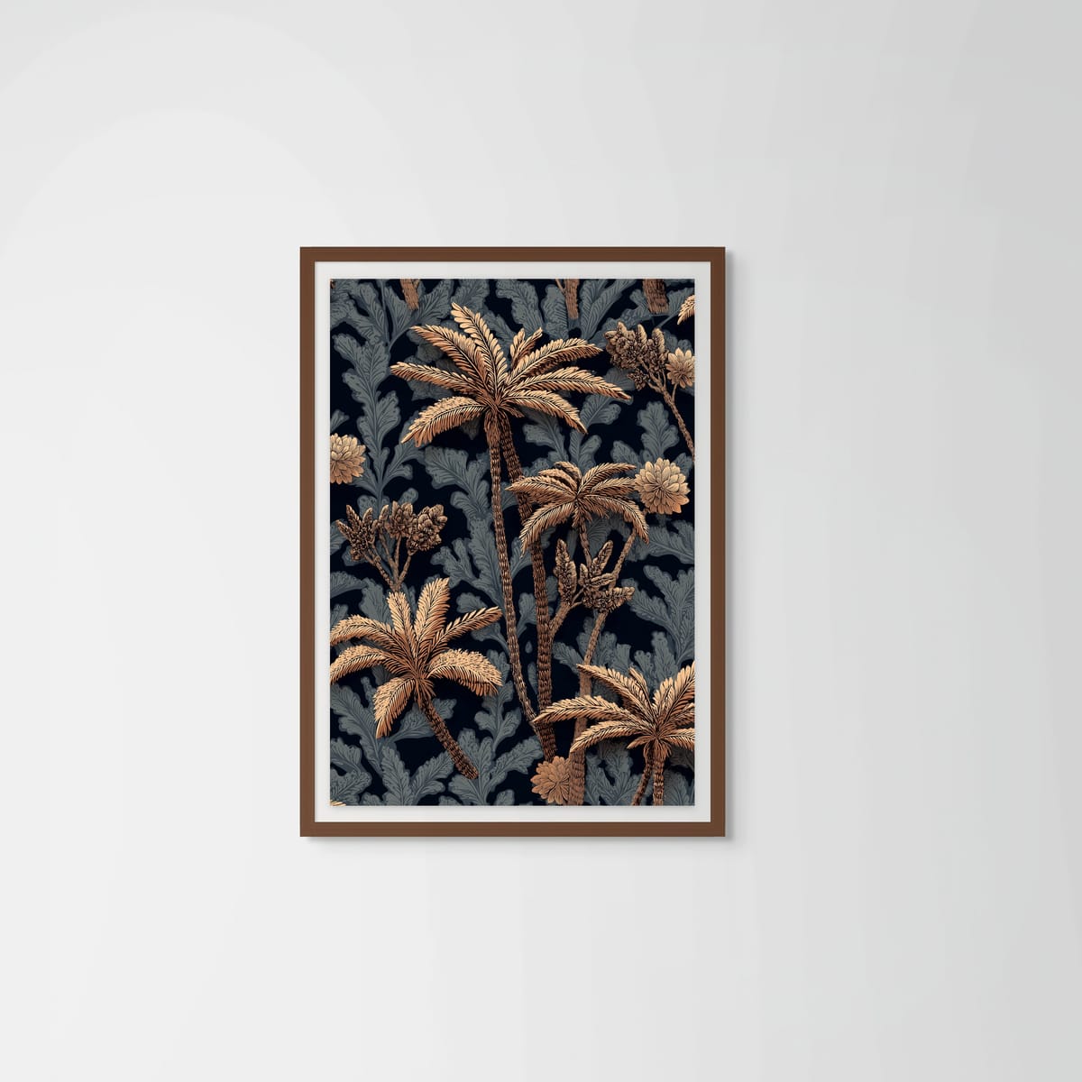 Golden Forest II – dark wood frame – framed art print – Fringe Art Studio- Wall Art- Cairo Egypt
